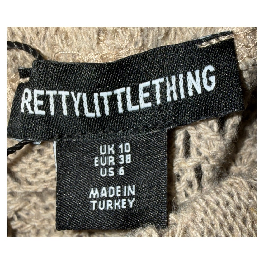 PrettyLittleThing - Crochet Knit Maxi Skirt - Cream/Beige - Size 6 - NWT - Picture 6 of 7